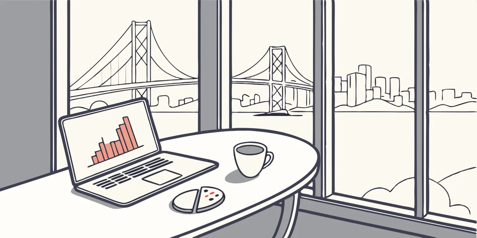 Outsourced accounting solution for startups, featuring laptop displaying financial data.