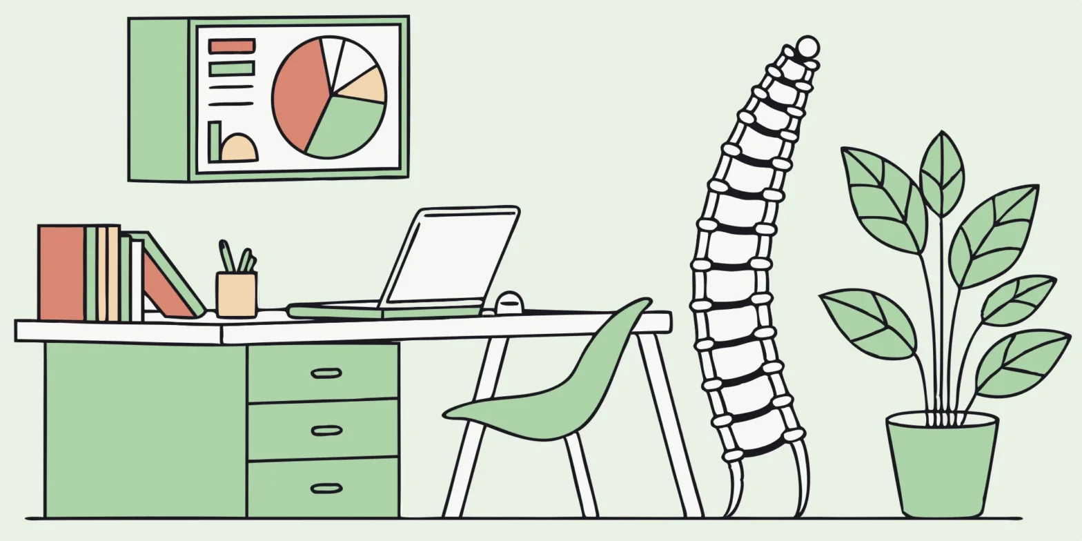 Chiropractor's desk with tax planning resources.