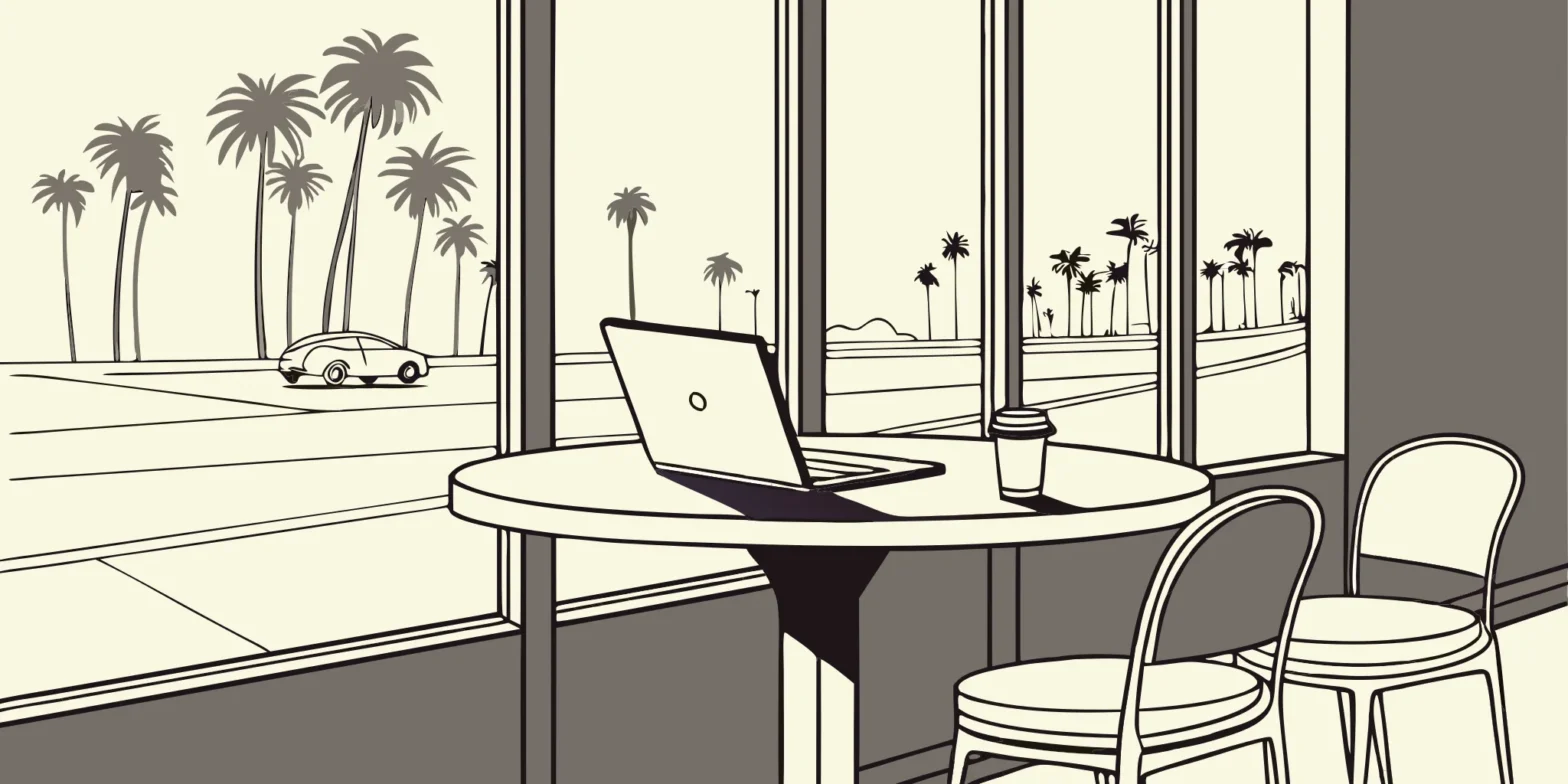 Santa Monica cafe workspace ideal for restaurant accounting needs.
