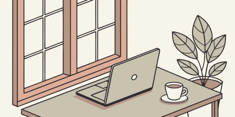 QuickBooks setup on a laptop in a bright workspace.