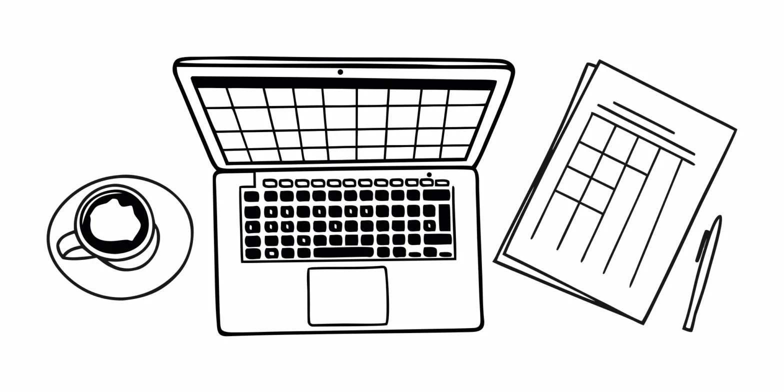 Planning an accounting software data conversion on a laptop with financial data.