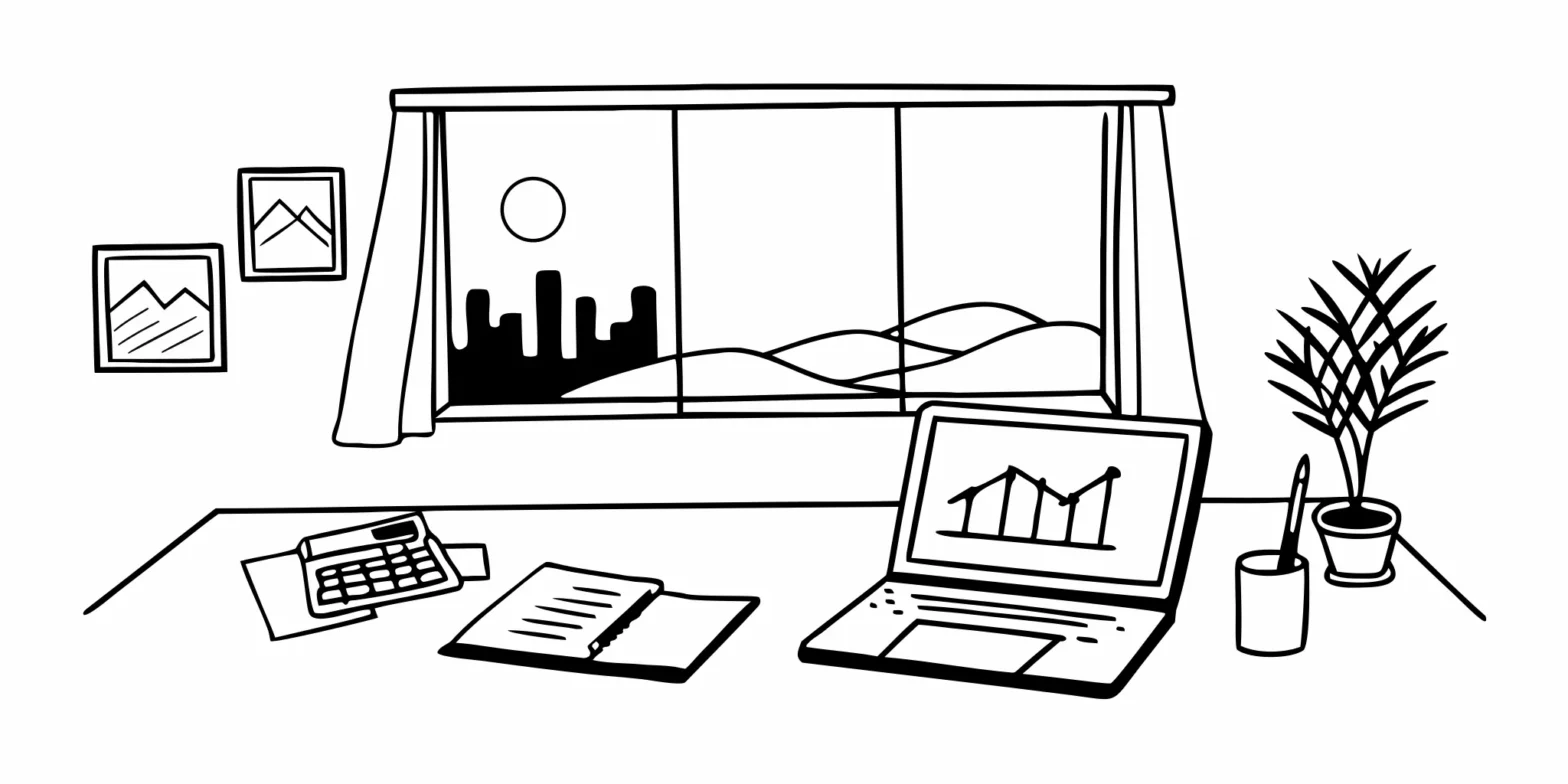 Desk with a laptop and calculator for planning how to legally reduce a company's taxable profit.