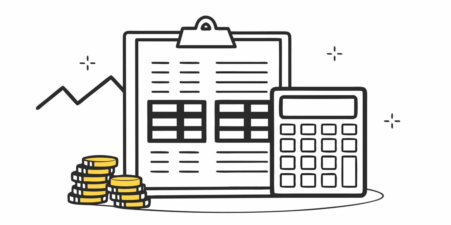 Planning fixed fee tax advisory for individuals with a calculator and clipboard.