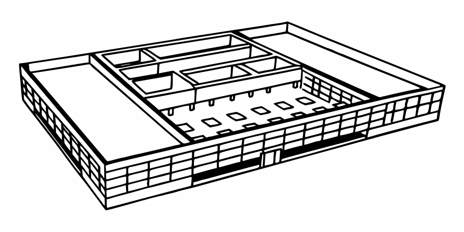 Diagram of cost segregation for a rental property, separating assets for faster tax depreciation.