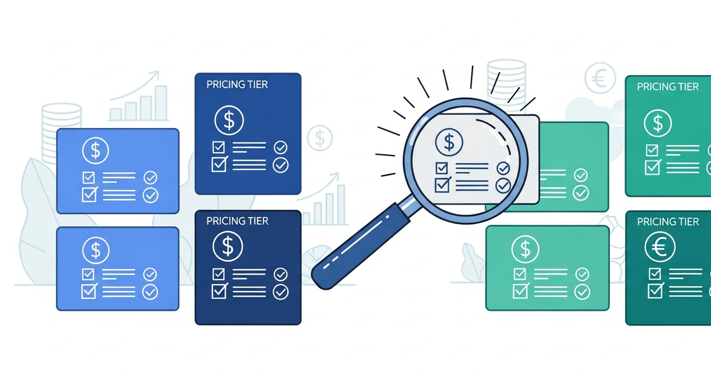 Accounting software pricing comparison showing QuickBooks and Xero pricing tiers side by side