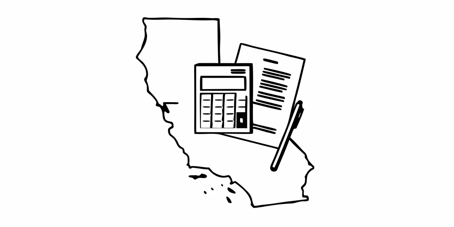 California business tax documents and calculator