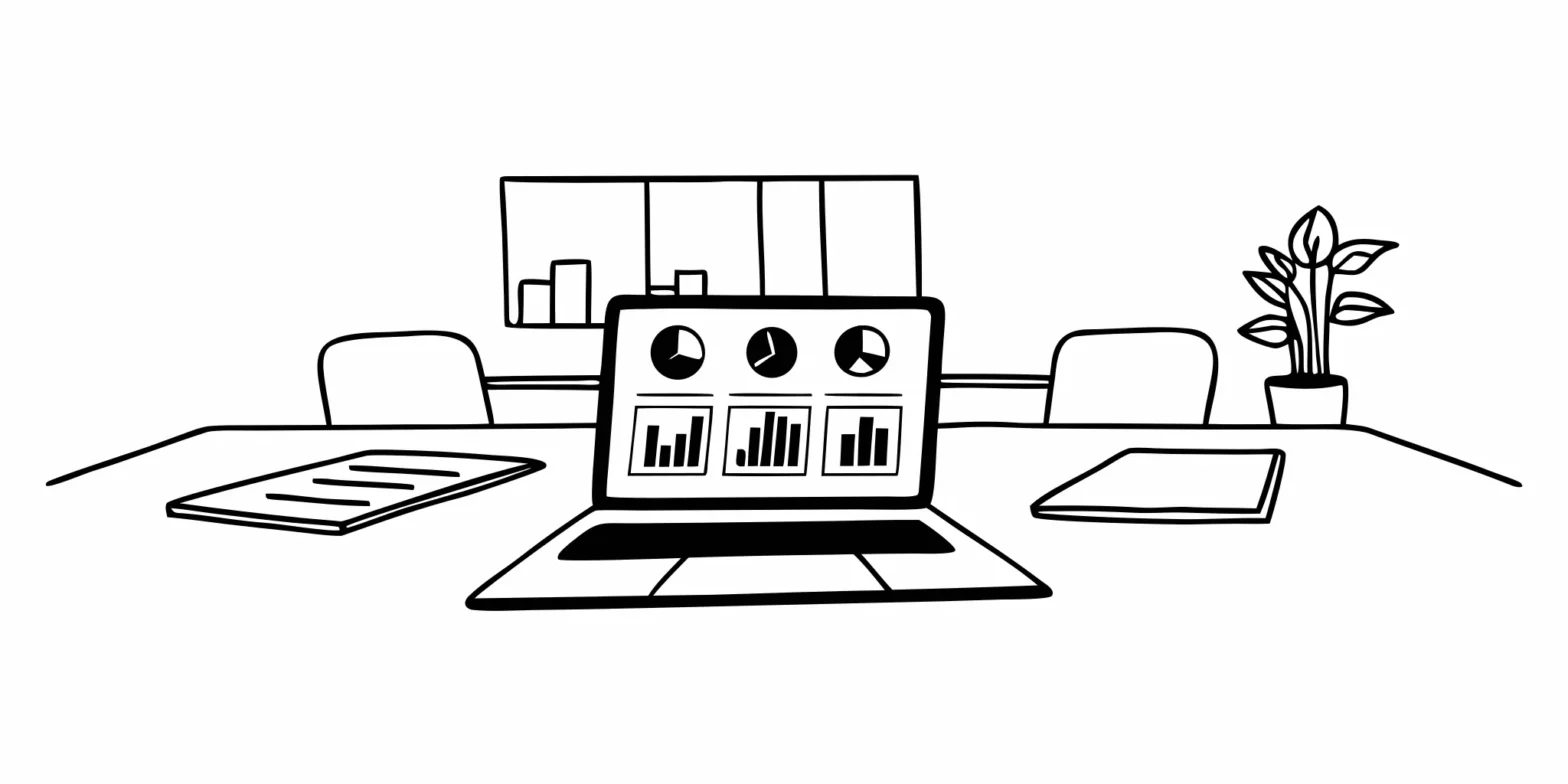 SaaS founder reviewing financial KPI charts