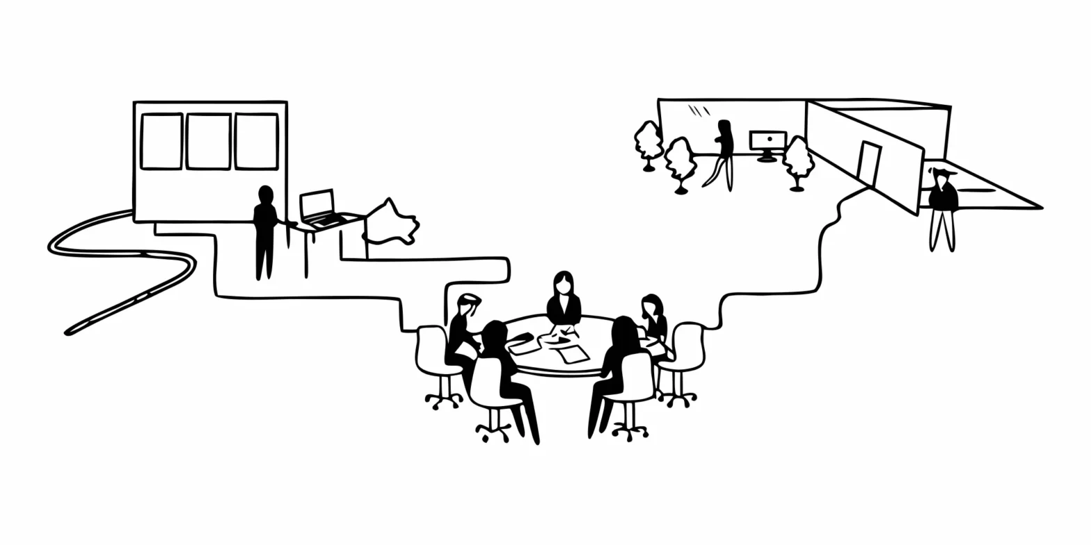 Modern California tech startup office with diverse team collaborating