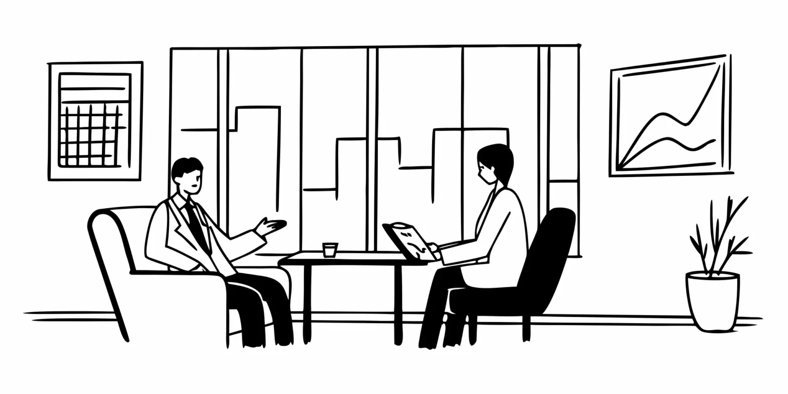 CPA explaining retirement savings strategy to a medical professional in a California office