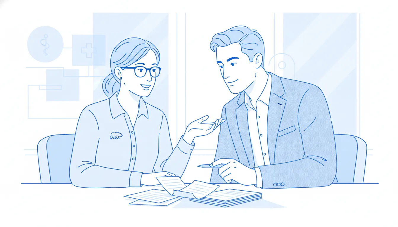 California medical professional reviewing deductible medical expenses with a tax advisor