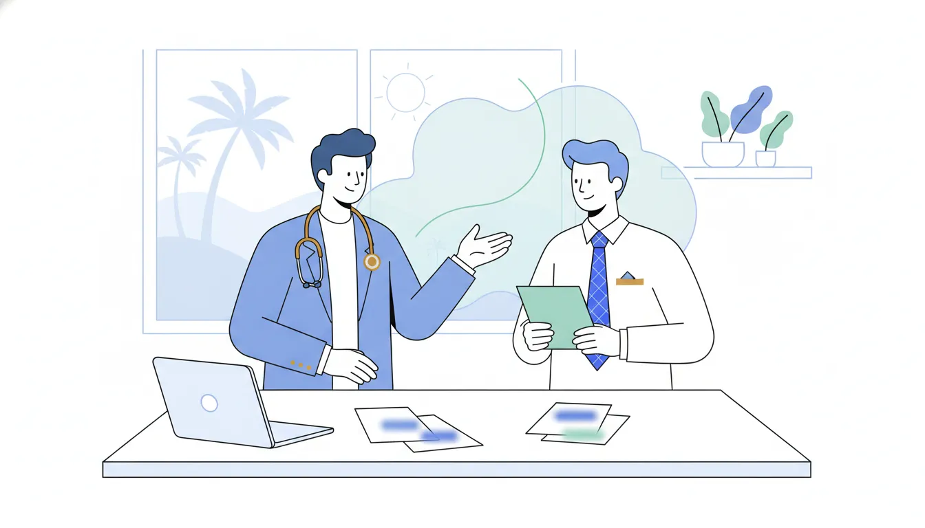 California physician reviewing tax planning with an advisor