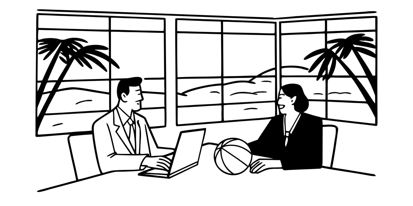 Professional athlete meeting with a CPA in a California office for tax planning consultation