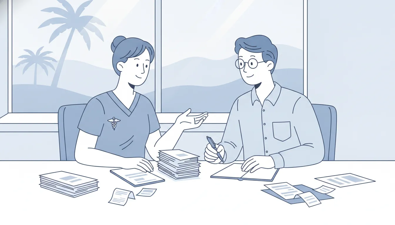 California medical professional reviewing medical expense deduction 2025 rules with an accountant