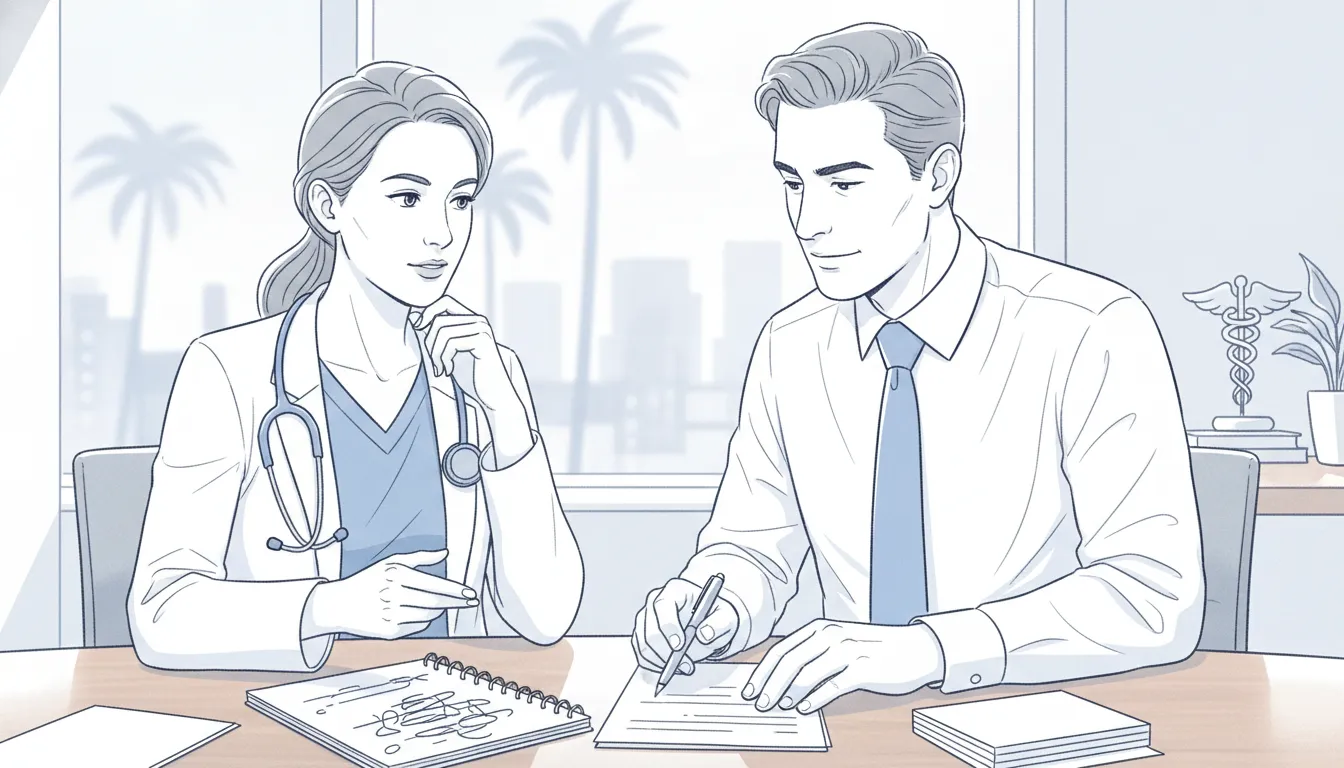 California physician reviewing tax planning with a CPA