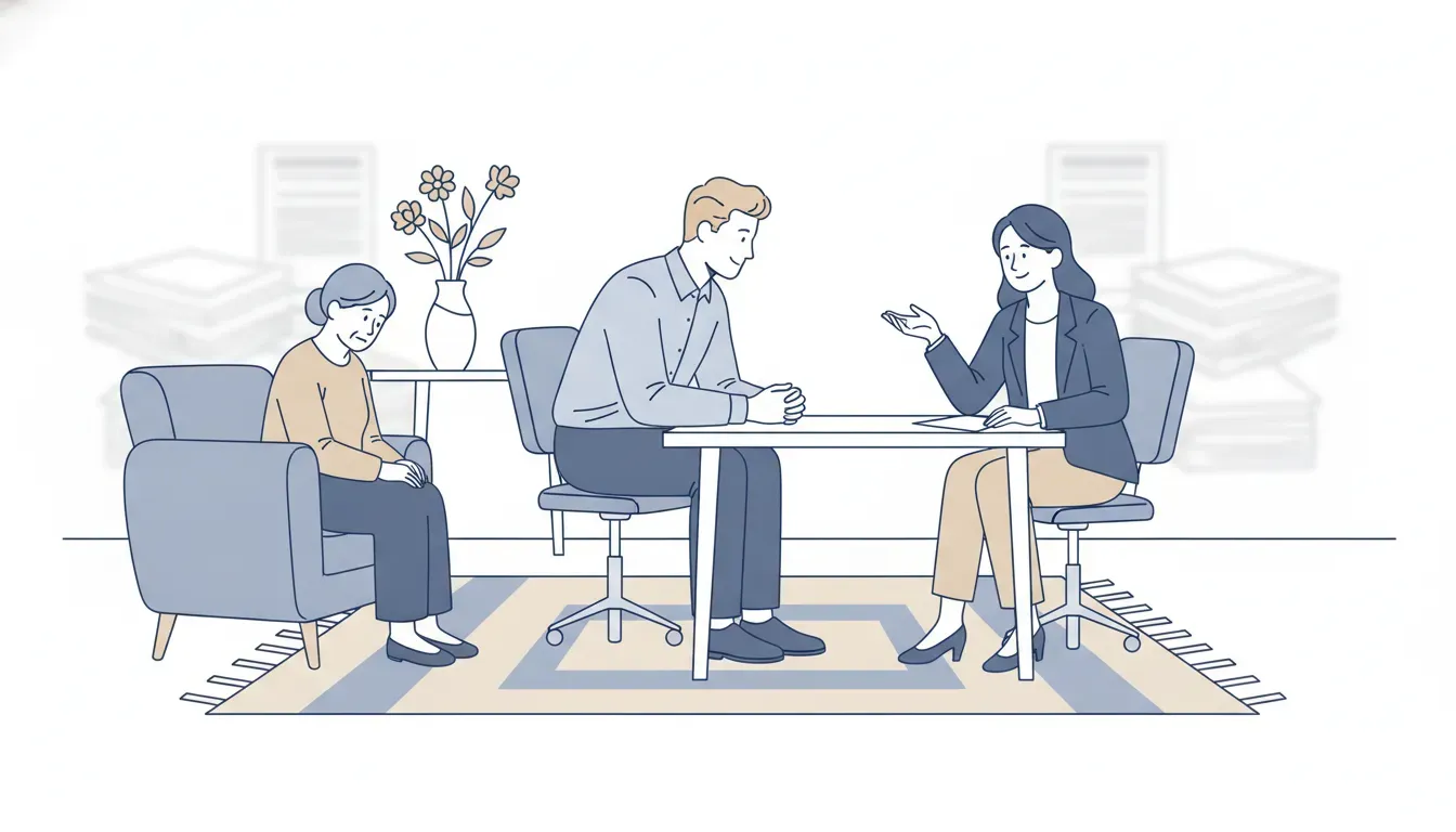 Family discussing funeral expense tax questions with a California tax professional