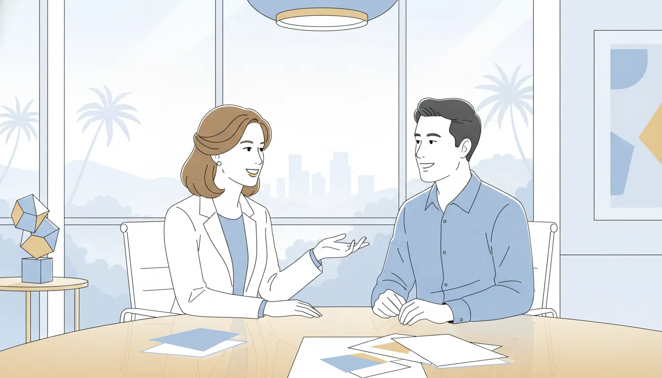California tax professional reviewing 2025 income planning with a physician