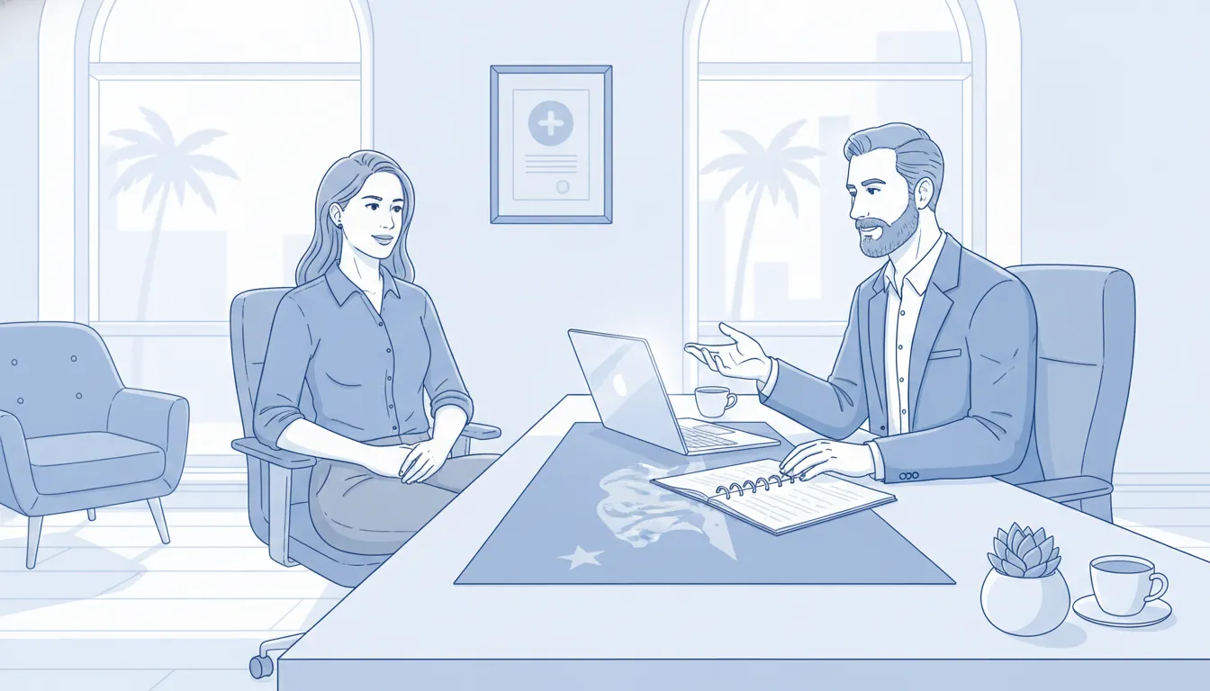 California physician discussing student loan repayment with a tax advisor