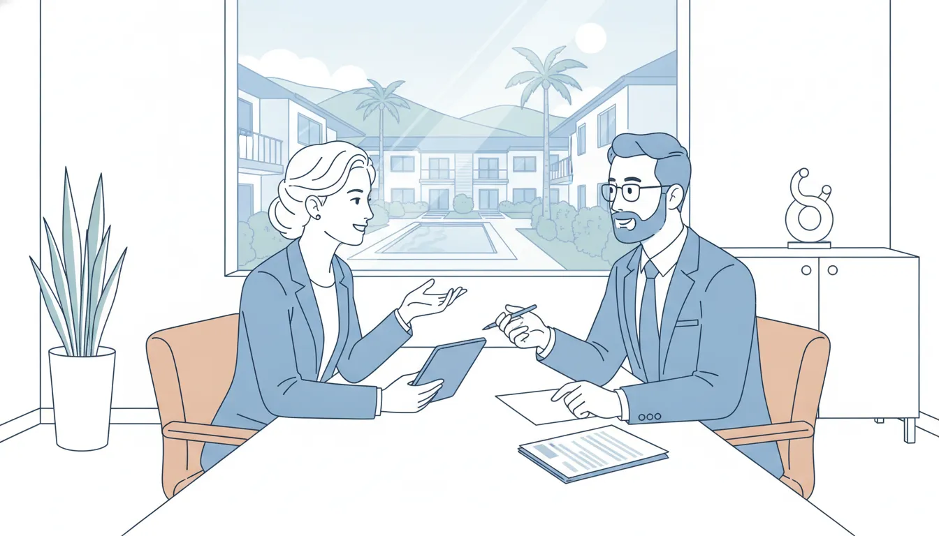 California real estate investor discussing rental property tax records with a CPA