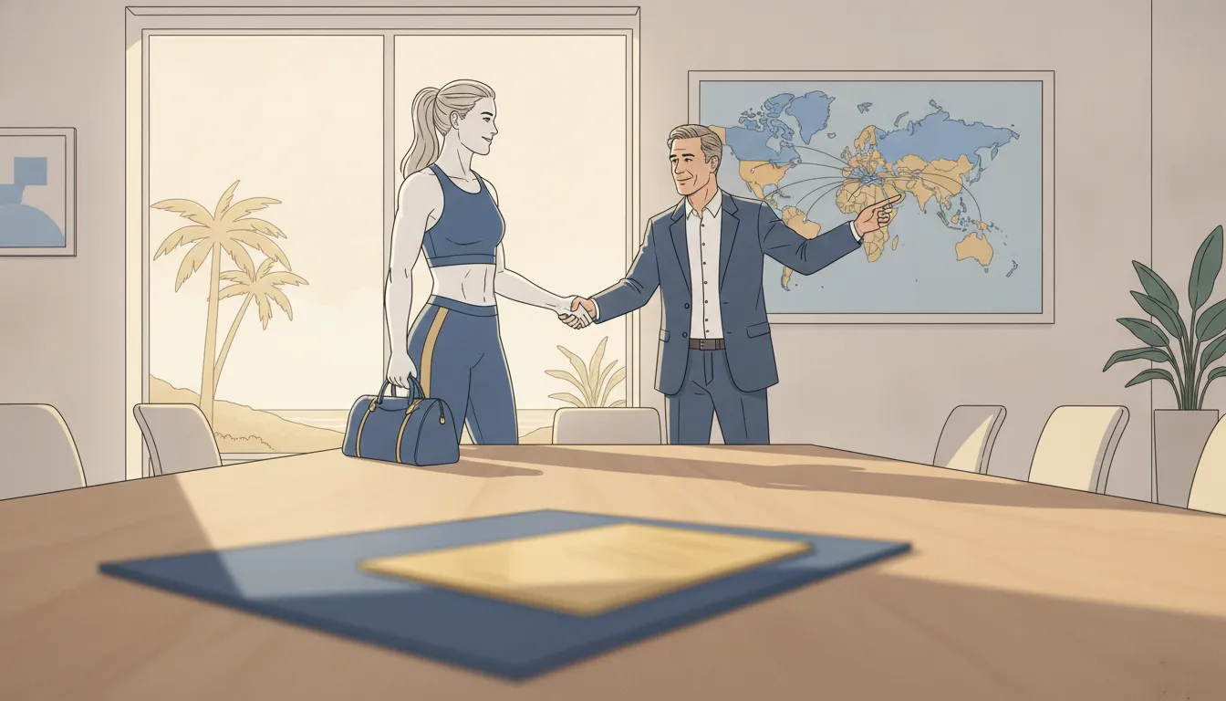 Professional athlete reviewing multi-state tax records with a California tax advisor